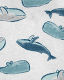 Carters Boys 12-24 Months 4-Piece Whale Snug Fit Cotton PJs