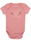 Rene Rofe Baby Girls 0-9 Months Short Sleeve Bodysuit, 5-Pack
