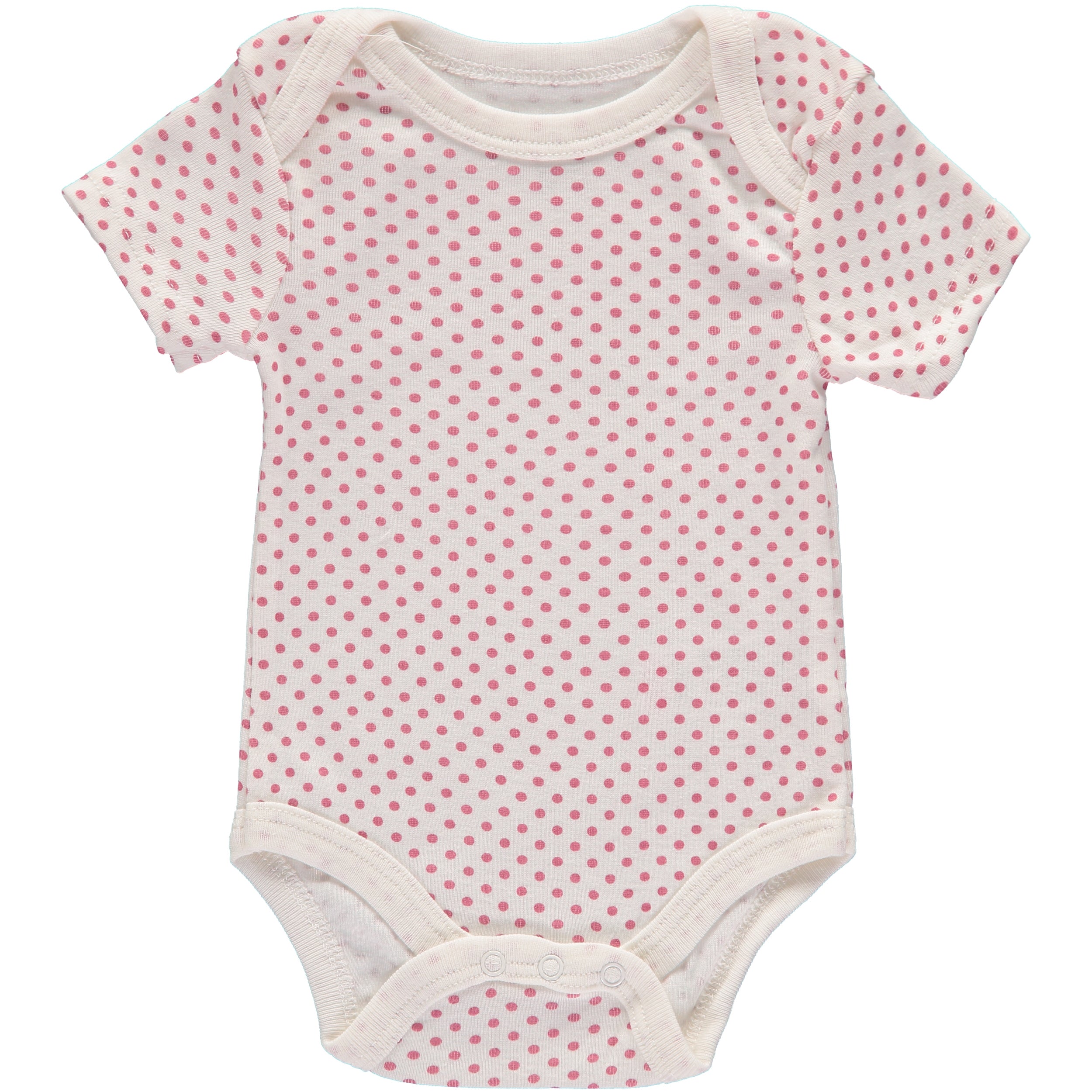 Rene Rofe Baby Girls 0-9 Months Short Sleeve Bodysuit, 5-Pack