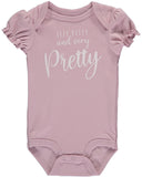 Bon Bebe Girls 0-9 Months Bodysuit Pant Set with Matching Headband