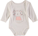 Rene Rofe Baby Girls 0-9 Months Quilted Bodysuit Pant Set with Cap