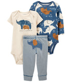 Carters Boys 0-24 Months 3-Piece Elephant Outfit Set