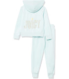 Juicy Couture Girls 12-24 Months Foil Logo 2-Piece Velour Jogger Set