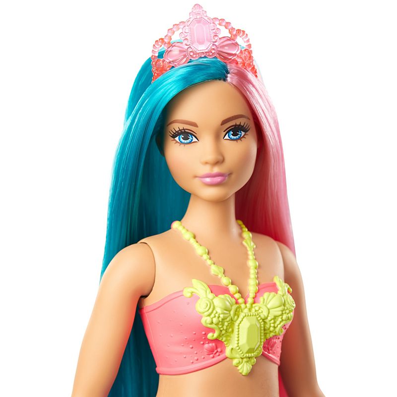 Mattel Barbie Dreamtopia™ Mermaid Doll, 12-inch, Teal and Pink Hair, with Tiara