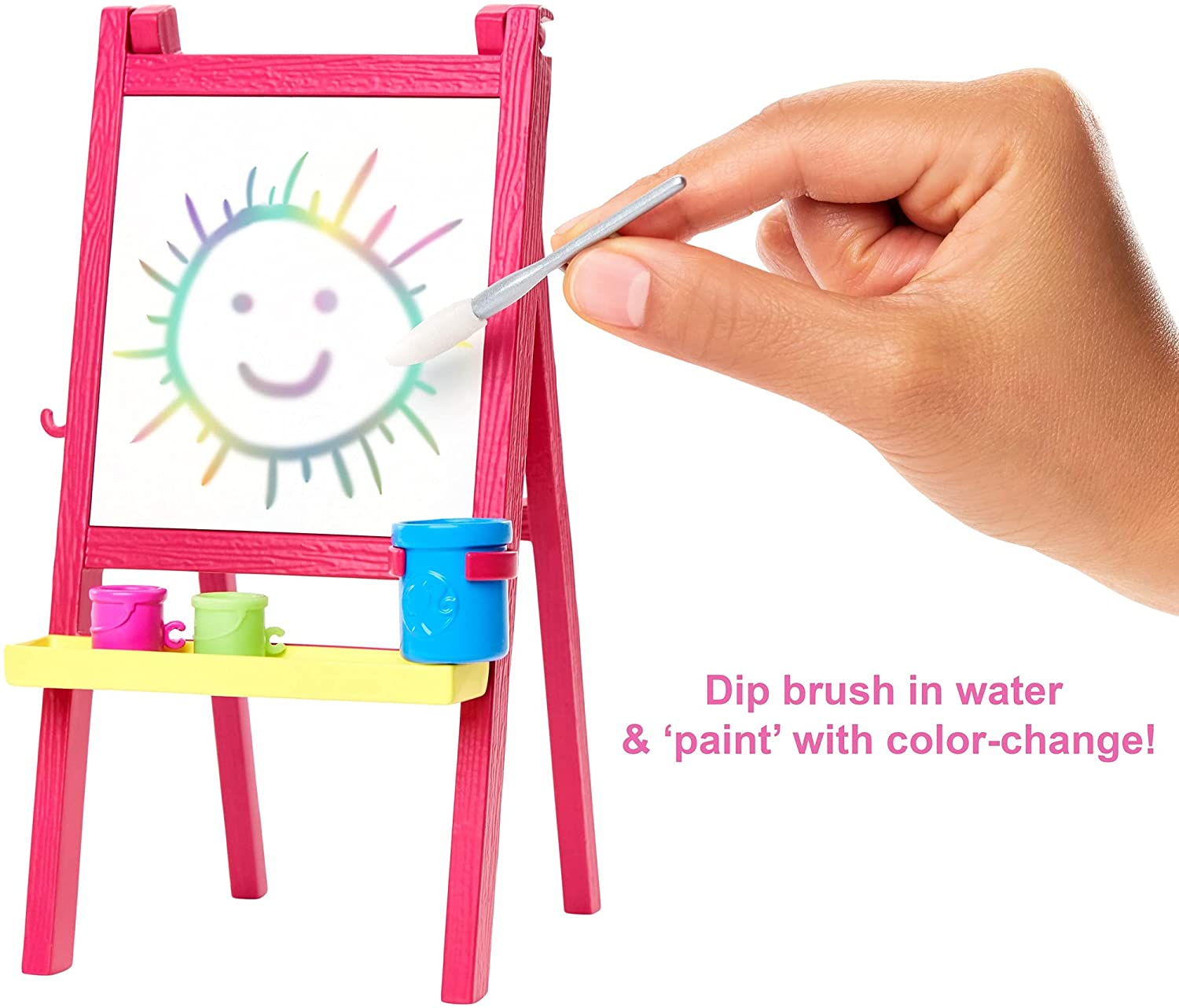 Mattel Barbie® Art Teacher Playset with Blonde Doll, Toddler Doll, Easel and Accessories