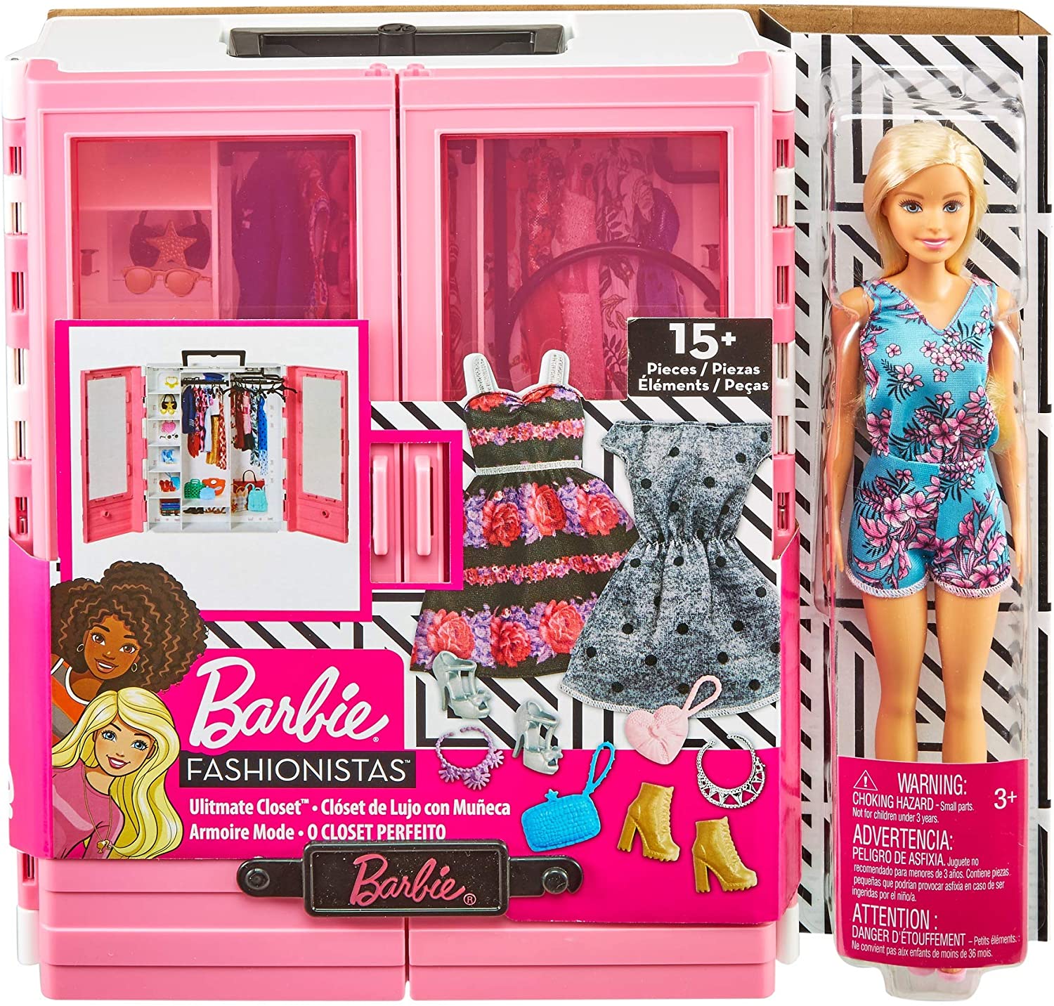 Mattel Barbie Fashionistas Ultimate Closet Doll and Accessory