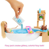 Mattel Barbie® Fizzy Bath Doll & Playset, Blonde, with Tub, Puppy & More