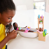 Mattel Barbie® Fizzy Bath Doll and Playset, Brunette, with Tub, Puppy & More