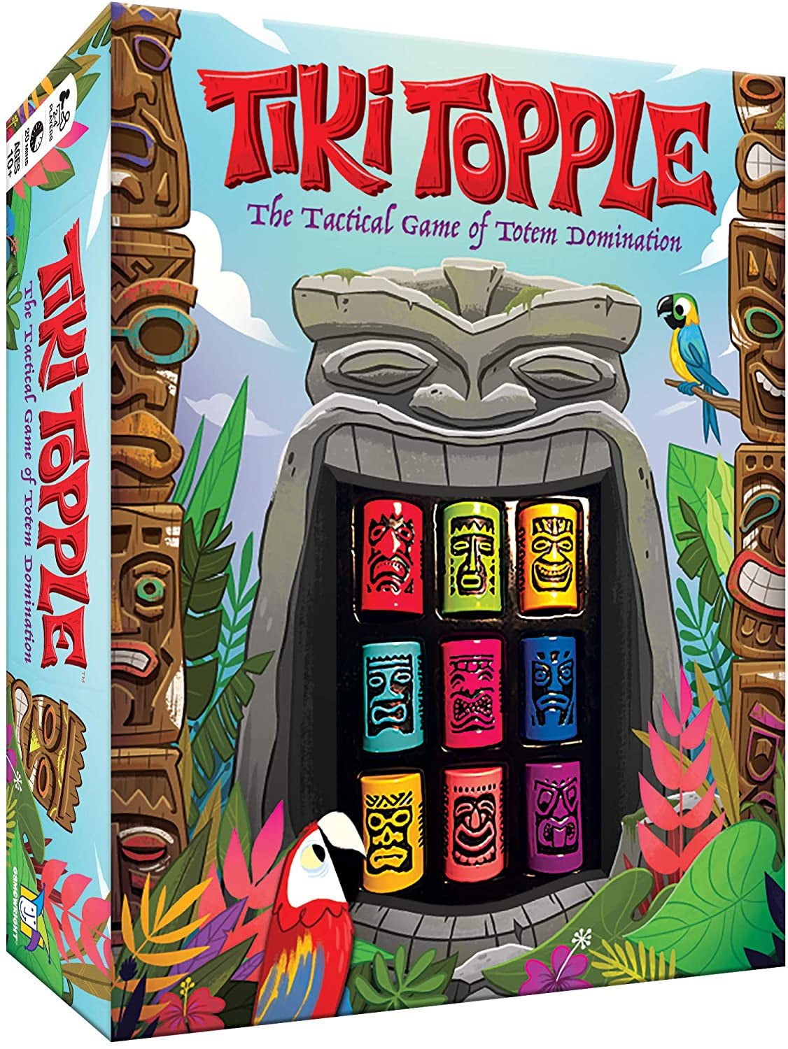 Gamewright Tiki Topple - The Tactical Board Game of Totem Domination