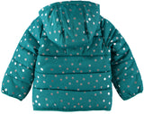 Carters Girls 4-6X Foil Dot Puffer Jacket