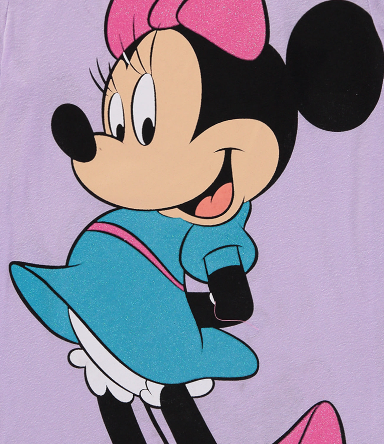 Girls Short Print Mouse – Sleeve Kids Minnie Screen Disney T-Shirt S&D 4-14
