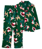 Carters Boys 4-14 2-Piece Santa Coat-Style PJs