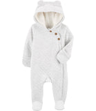 Carters Boys 0-9 Months Sherpa-Lined Quilt Bear Pram