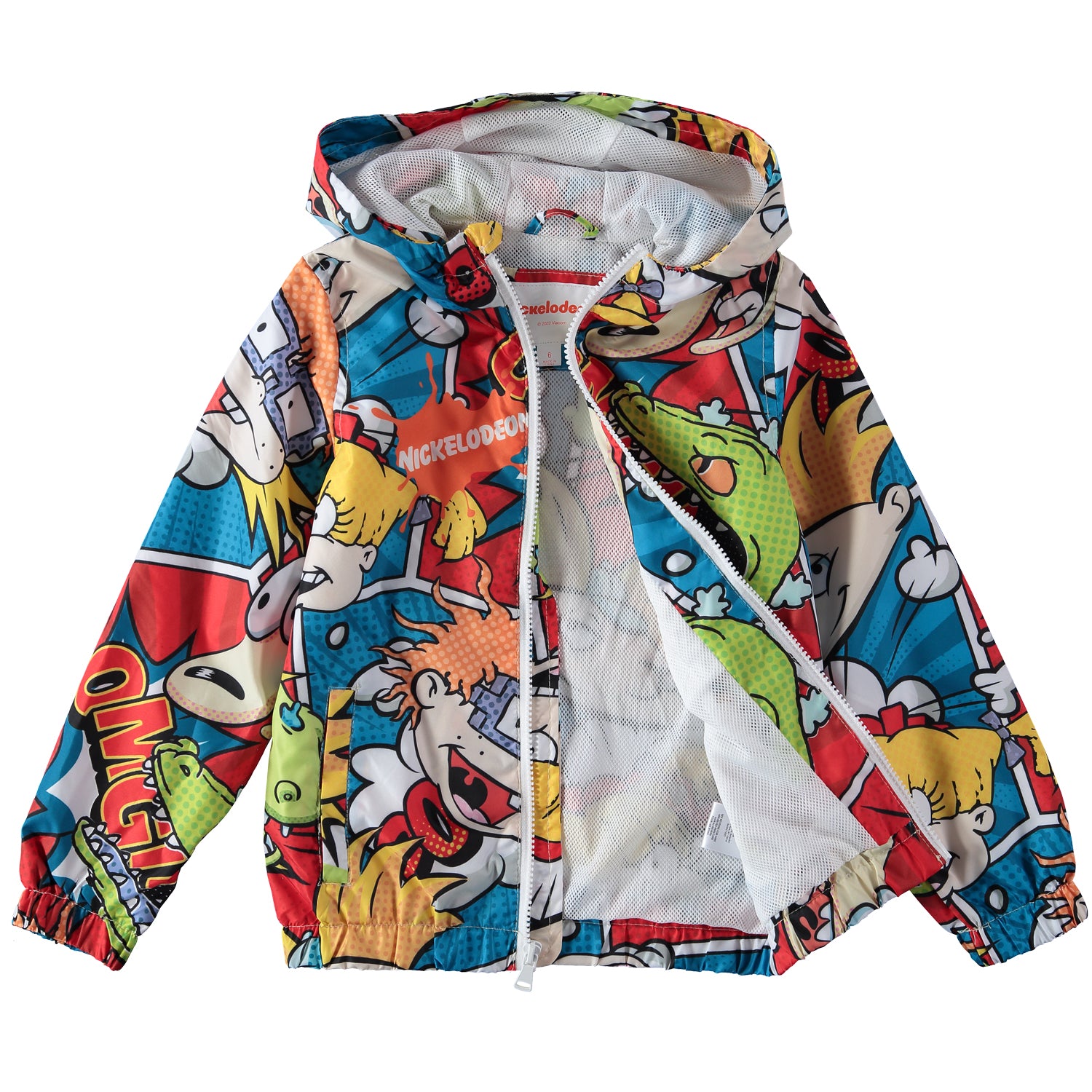 Members Only 4-7 Nickelodeon Zip-Up Hooded Windbreaker Jacket