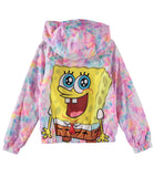 Nickelodeon Girls 4-16 Spongebob Squarepants Tie Dye Hooded Windbreaker Jacket