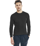 Nautica Mens Long Sleeve Crewneck Waffle Thermal Top