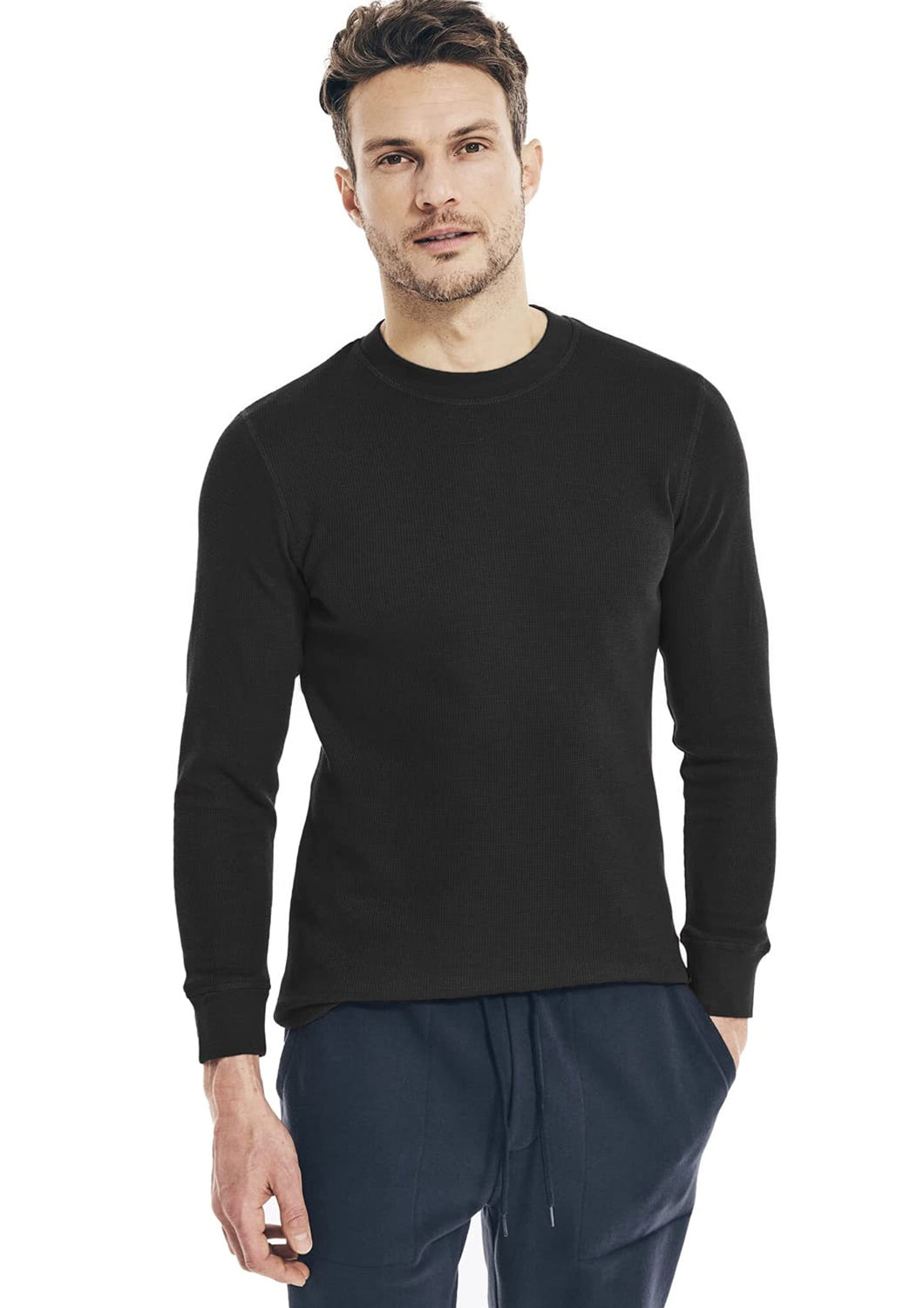 Men's waffle thermal hot sale