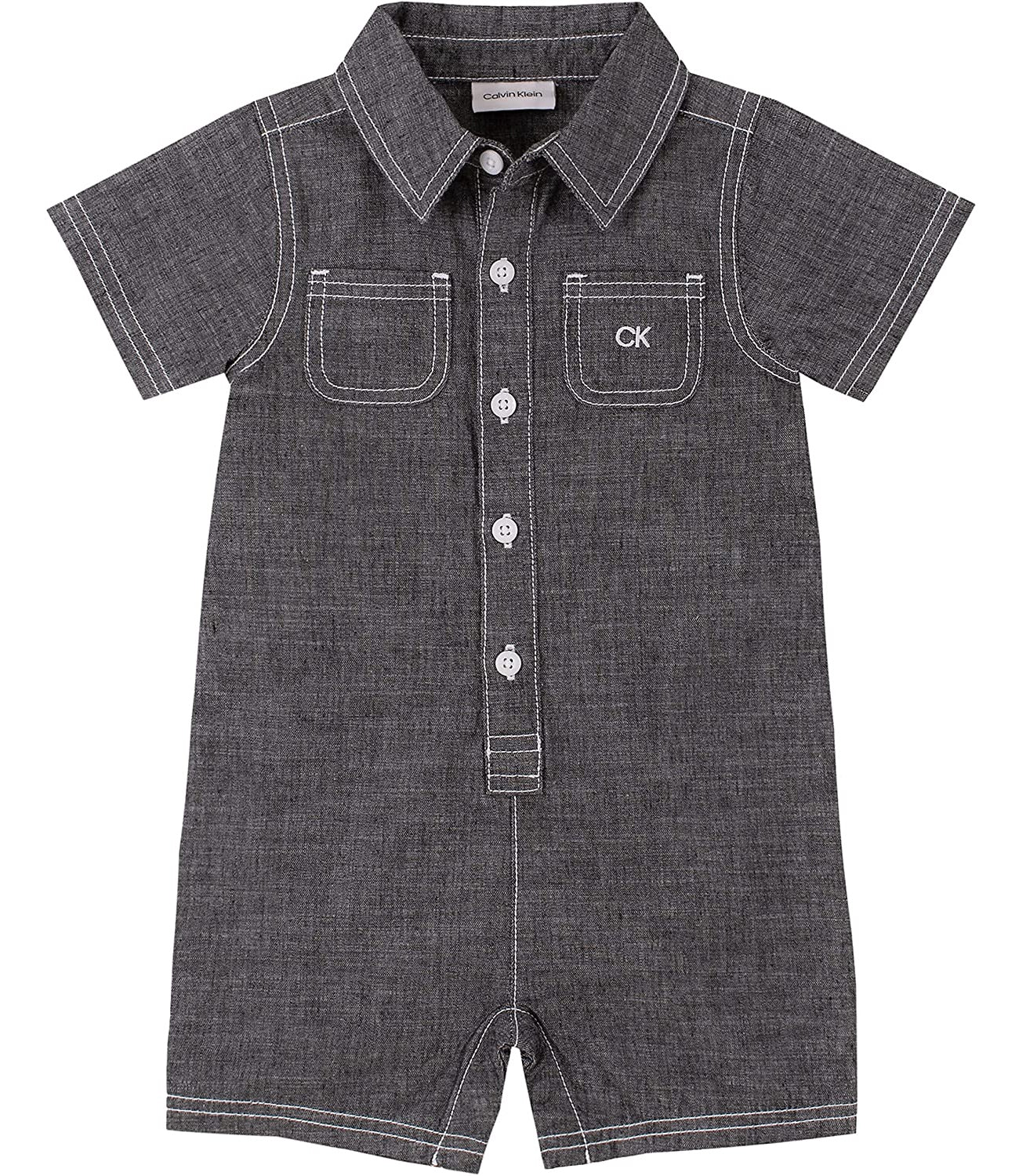 Calvin Klein Boys 0-9 Months Denim Romper – S&D Kids