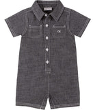 Calvin Klein Boys 0-9 Months Denim Romper