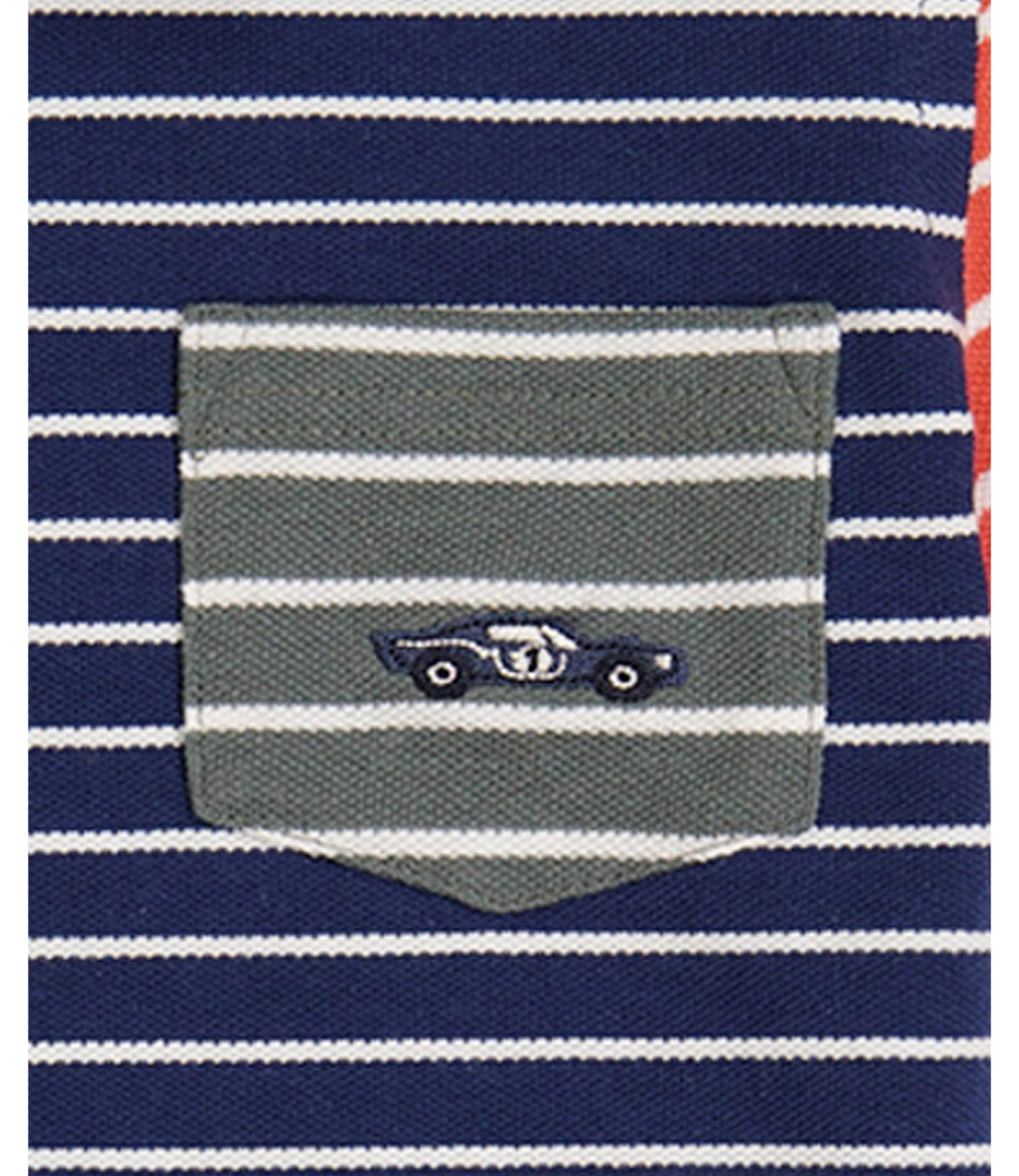 Kids Headquarters Boys 4-7 Stripe Colorblock Polo Shirt and Twill Short Set