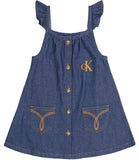 Calvin Klein Girls 4-6X Denim Dress