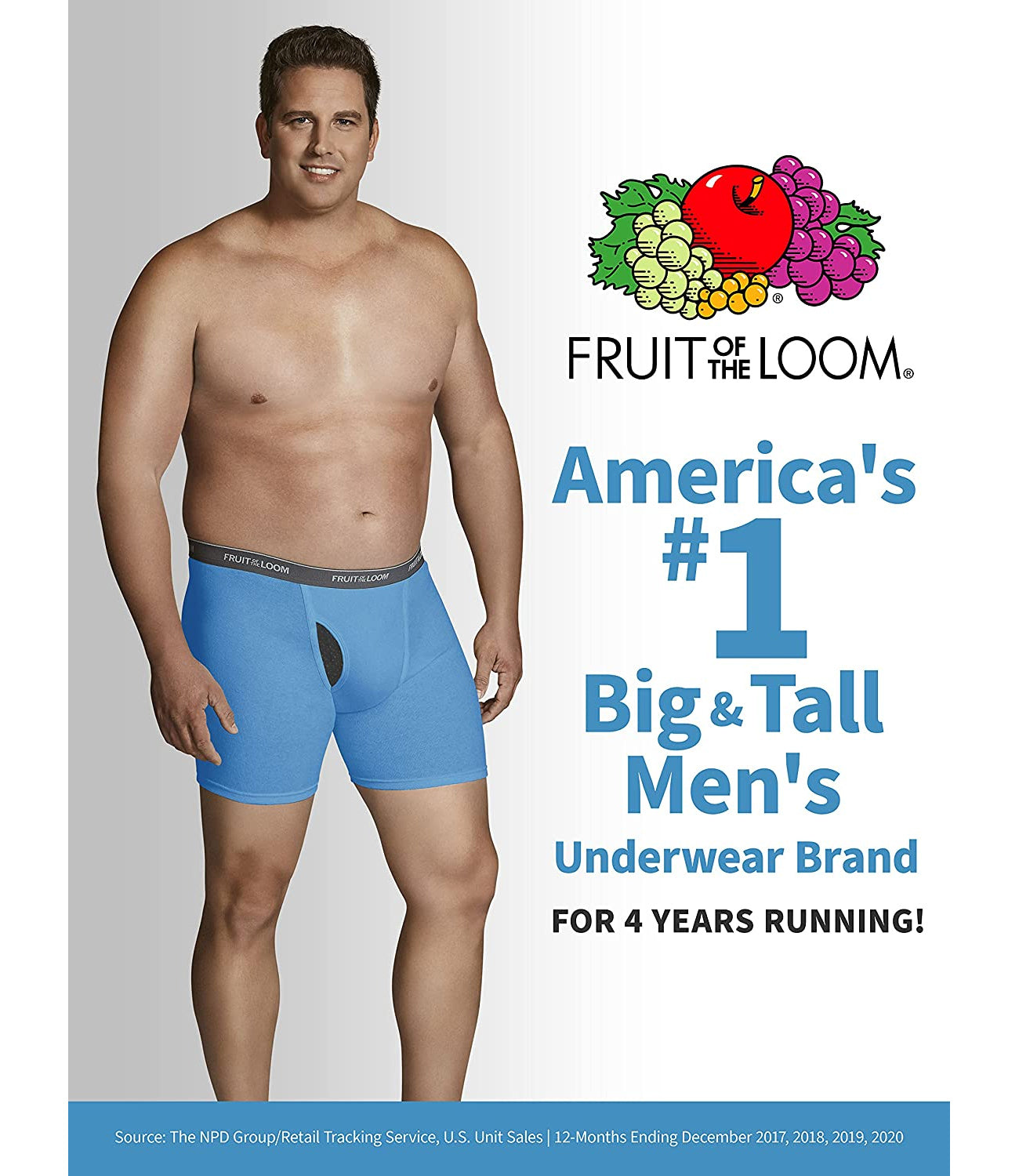 Fruit of the Loom Mens Big Man 3 Pack Knit Underwear