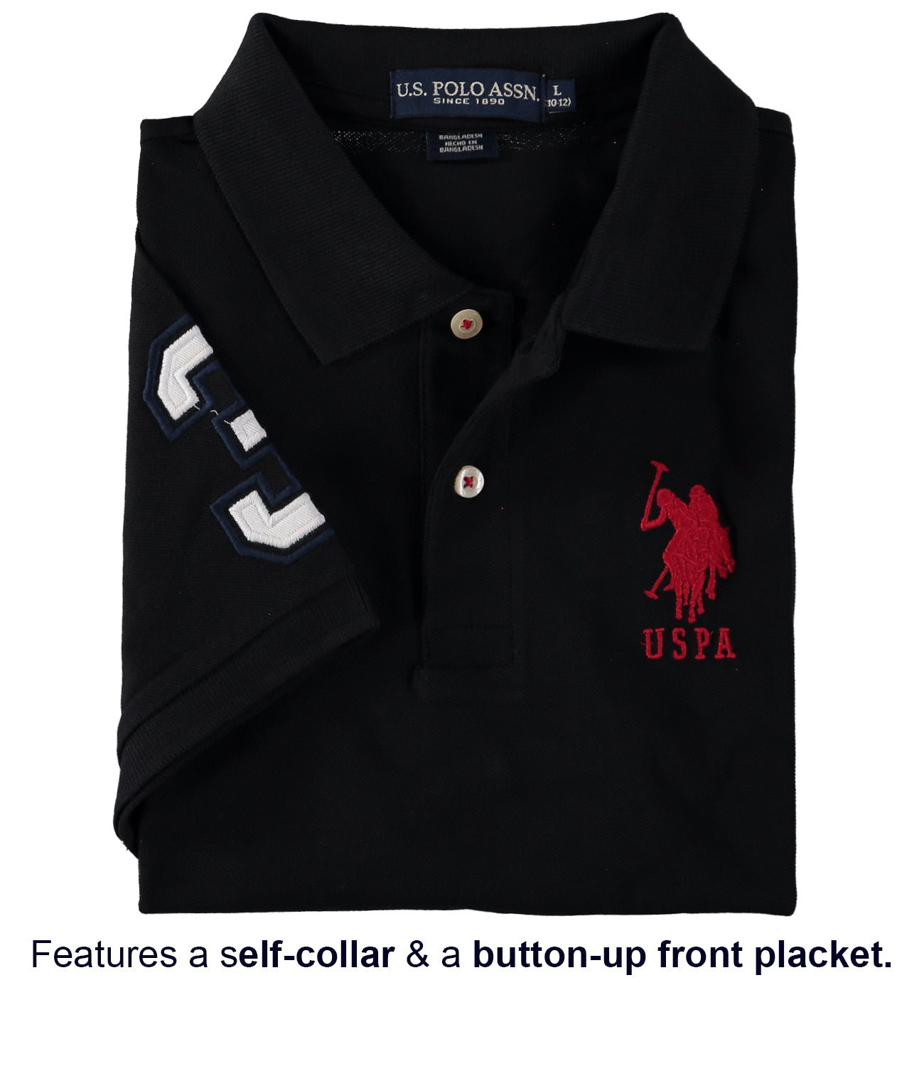 U.S. Polo Assn. Boys 8-20 Short-Sleeve Classic Polo Shirt with Big Pony Applique