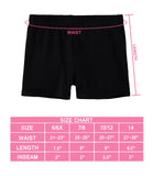 Cyndeelee Girls 6-14 Cotton 4-Pack Play Shorts