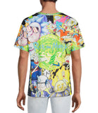 RICK AND MORTY Mens Sublimation Short Sleeve Graphic T-Shirt