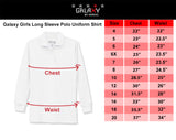 Galaxy Girls 7-20 Long Sleeve Polo School Uniform Shirt