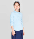 Galaxy Girls 7-20 Long Sleeve Polo School Uniform Shirt