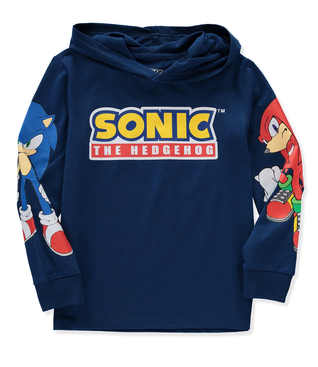 Sonic Boys 4-20 Long Sleeve Logo Hooded T-Shirt