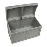 Badger Basket Hardwood Barrel Top Toy Chest – Grey