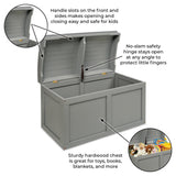 Badger Basket Hardwood Barrel Top Toy Chest – Grey