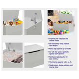 Badger Basket Flat Bench Top Toy and Storage Box – White