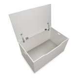 Badger Basket Flat Bench Top Toy and Storage Box – White