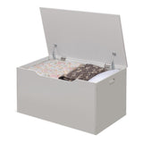 Badger Basket Flat Bench Top Toy and Storage Box – White