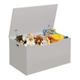 Badger Basket Flat Bench Top Toy and Storage Box – White