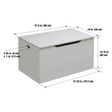 Badger Basket Flat Bench Top Toy and Storage Box – White