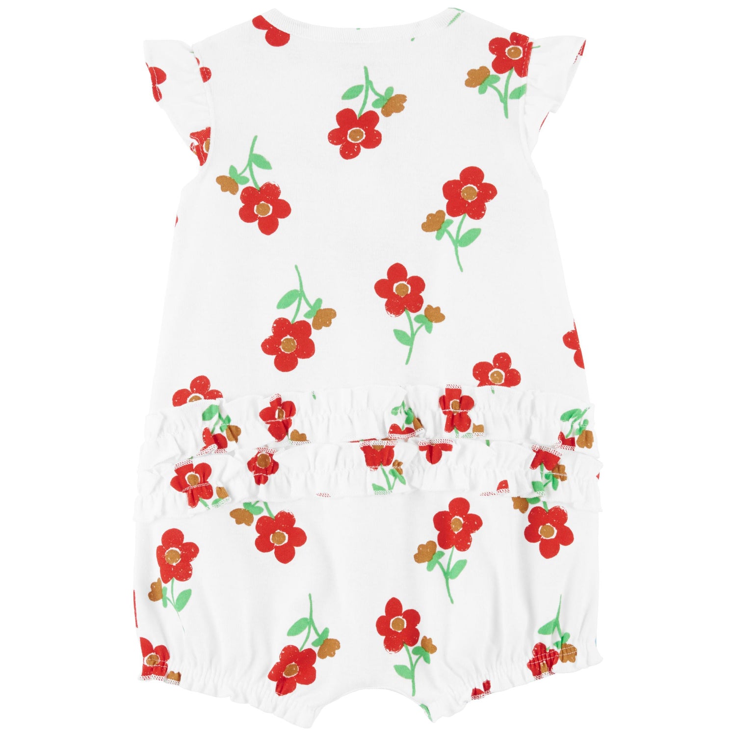 Carters Girls 0-9 Months Floral Snap-Up Romper