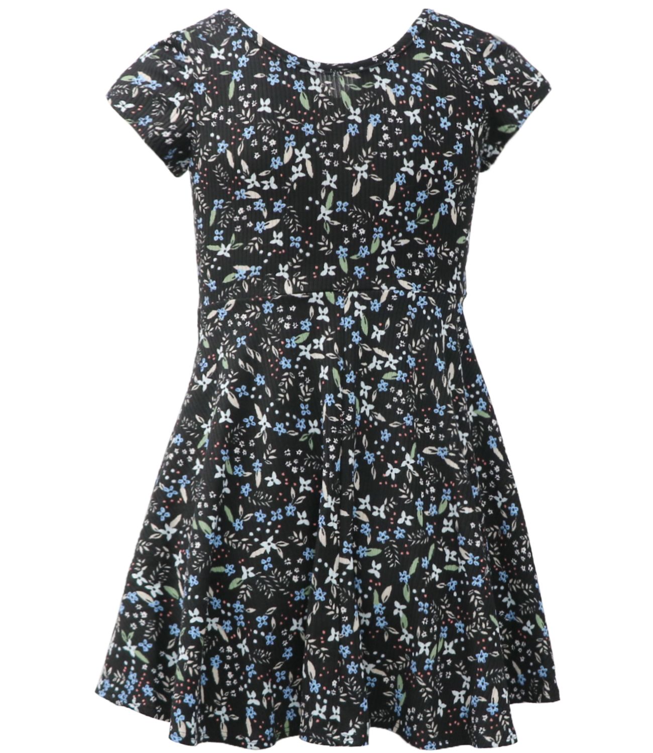 Cyndeelee Girls 4-16 Short Sleeve Ribbed-Knit Skater Dress 10/12 / Black/White Squares Cyndeelee Girls 4-16 Short Sleeve Ribbed-Knit Skater Dress 10/12 / Black/White Squares