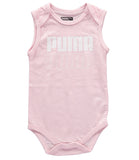 PUMA Girls 12-24 Months Short Sleeve Puma Bodysuit, 5-Pack