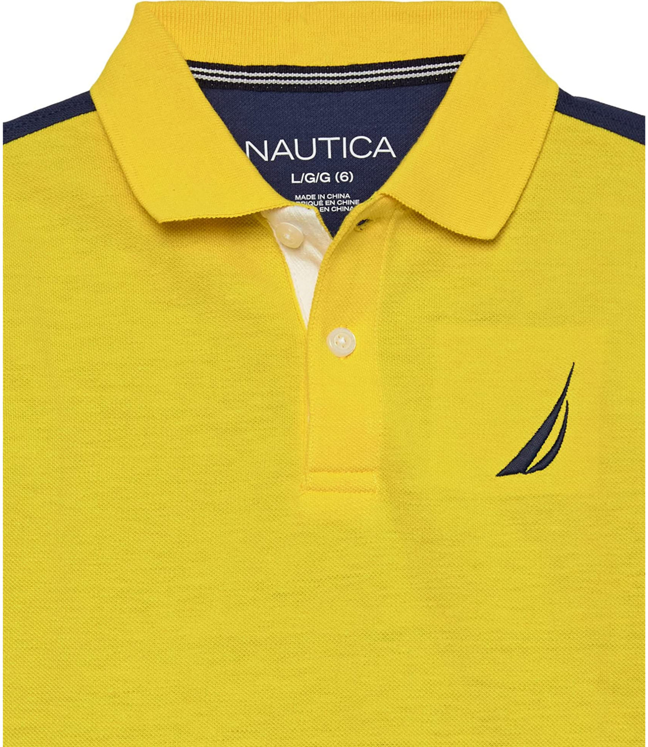 Nautica Boys 8-20 Short Sleeve Logo Colorblock Polo