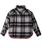 Jolie & Joy Girls 7-16 Plaid Shirttall Hem Woven Button Up Shirt