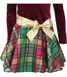 Bonnie Jean Girls 4-6X Christmas Holiday Velvet Drop Waist Style Dress
