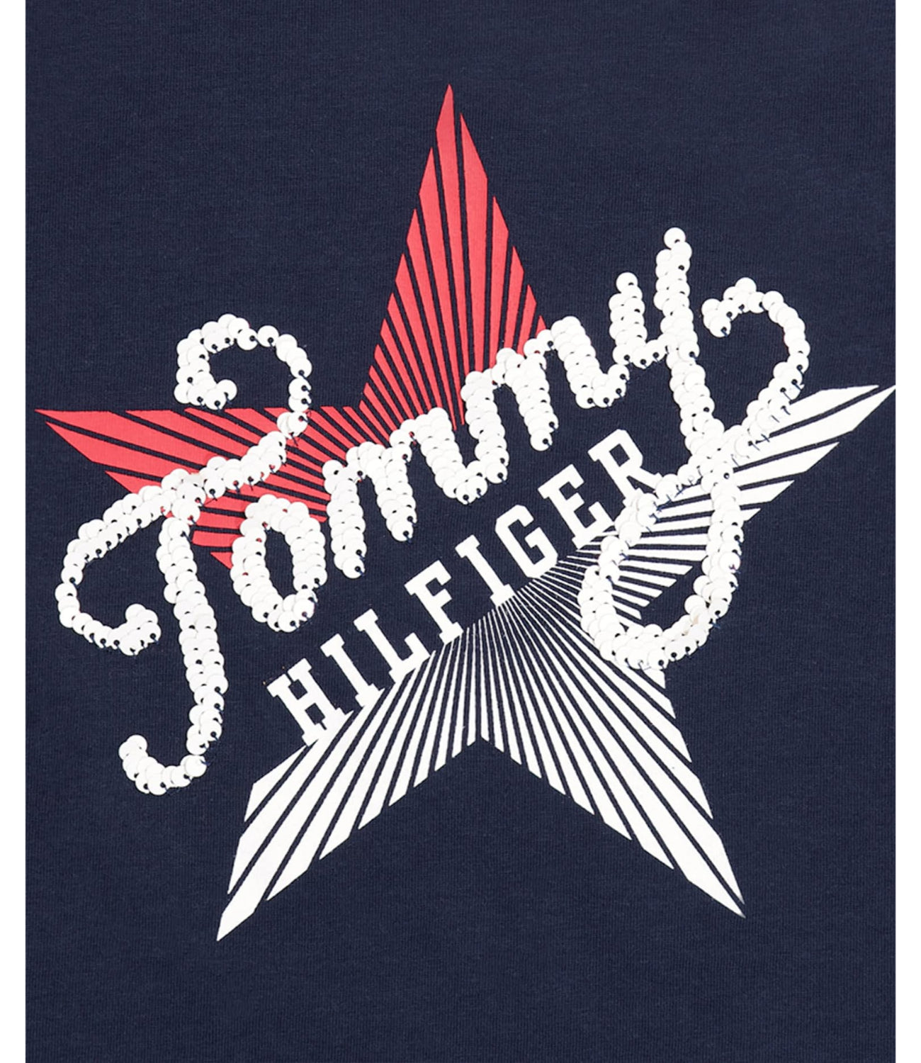 Tommy Hilfiger Girls 7-16 Short Sleeve Flip Sequin T-Shirt
