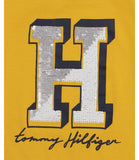 Tommy Hilfiger Girls 7-16 Short Sleeve Split H Sequin T-Shirt