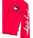 Tommy Hilfiger Girls 7-16 Long Sleeve Sequin Flag Pocket T-Shirt