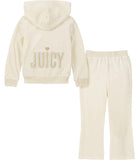 Juicy Couture Girls 12-24 Months Velour Zip Jog Set