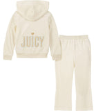 Juicy Couture Girls 12-24 Months Velour Zip Jog Set
